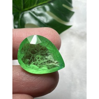 Lab created columbian Emerald 15x19mm 1 pieces 17 carats