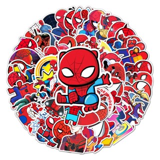 พร้อมส่ง marvel มาร์เวล  sticker สติกเกอร์กันน้ำรูปแบบที่แตกต่างกัน 56ชิ้น Spider-Man สไปเดอร์-แมน