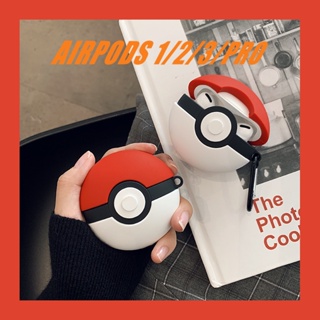 เคสหูฟังบลูทูธไร้สาย ซิลิโคนนิ่ม ลายโปเกม่อนบอล สําหรับ Apple Airpods Pro 2 Case 3 1