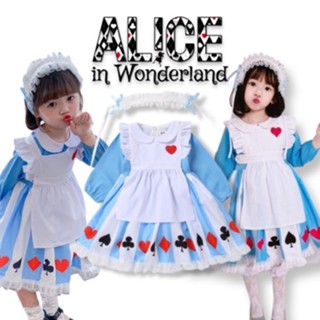 ชุดเจ้าหญิงอลิส Alice in Wonderland (แถมที่คาดผมด้วย)(FANCY110)