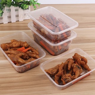 กล่องข้าวพลาสติก (25ชุด/แพ็ค) กล่องพลาสติกใส่อาหาร กล่องข้าว 1 ช่อง Plastic food box Oic_store