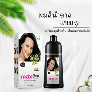 IVSI แชมพูปิดผมหงอก สียัอมผม ยาย้อมผมปิดงอก สีย้อมผมติดทน แชมพูปิดผมขาว3in1 ยาย้อมผมสีสวยๆ ขนาด500มล สมุนไพรแท้ 100%