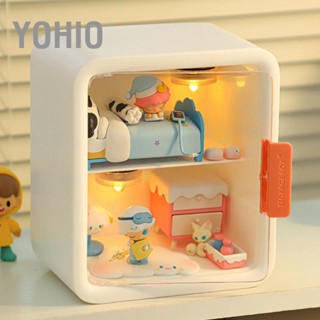 Yohio กล่องเก็บของ 2 ชั้น แบบใส สําหรับบ้านตุ๊กตา