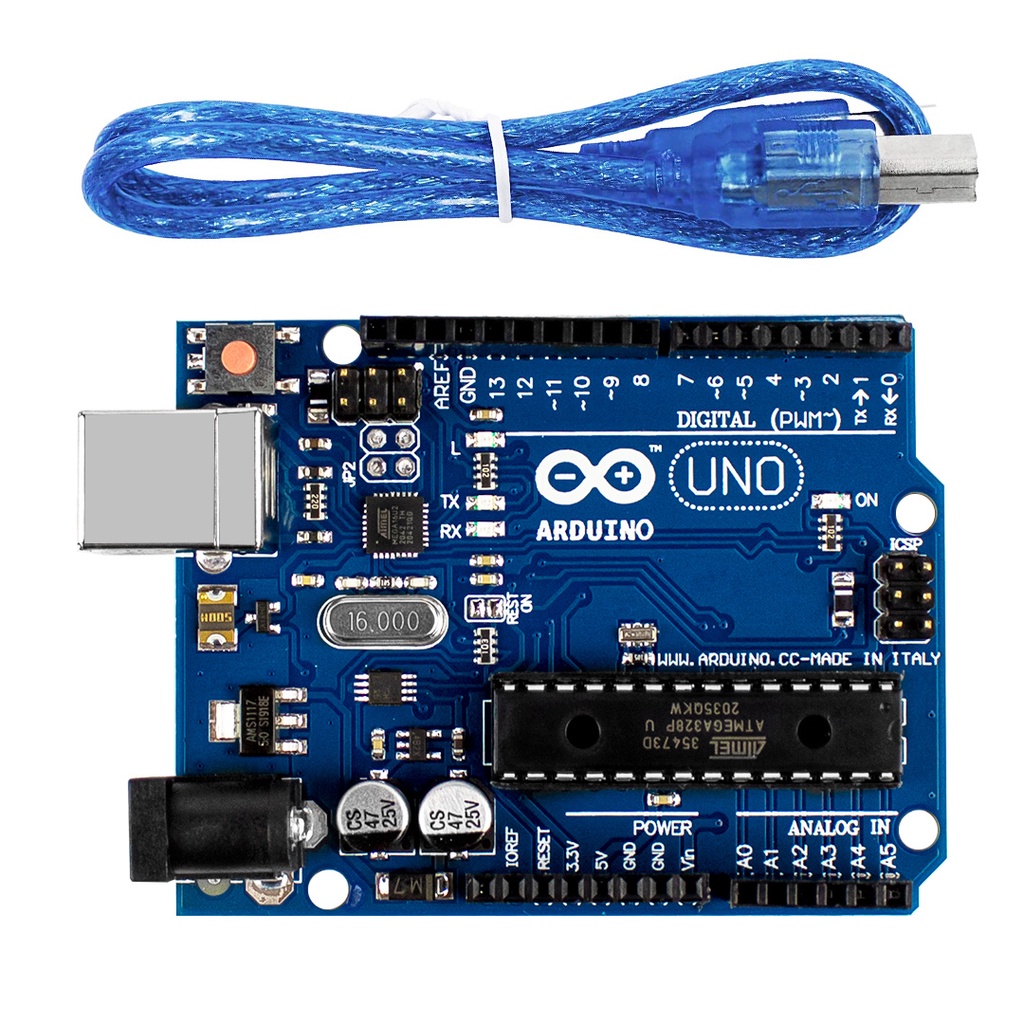 Lafvin บอร์ด UNO R3 REV3 ATmega328P พร้อมสายเคเบิล USB สําหรับ Arduino