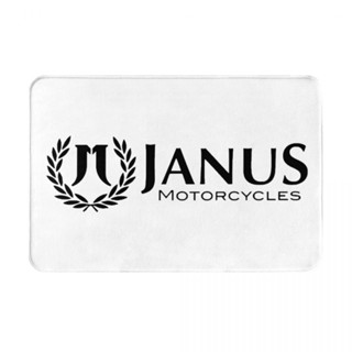 Janus พร้อมส่ง พรมเช็ดเท้า ผ้าสักหลาด กันลื่น ลายโลโก้รถจักรยานยนต์ 16x24 นิ้ว