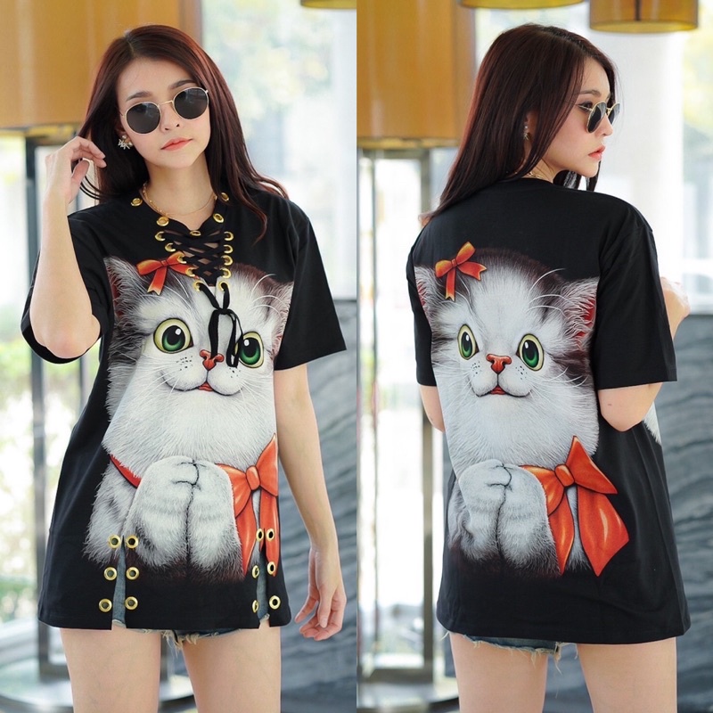 เสื้อยืด เสื้อยืดลายสกรีนเรืองแสง งานดีไอวาย (DIY) ตัดตอกตาไก่ งานสวยเก๋ ใส่แล้วเท่มาก จัดด่วนจ้า