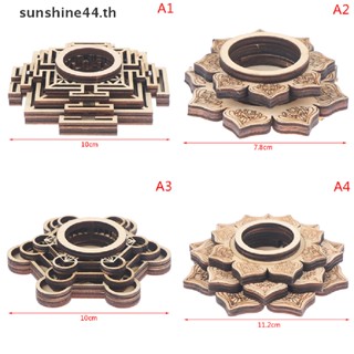 Foursun ฐานไฟไม้ รูปดอกบัว ดาวเคราะห์ ประดับคริสตัล สําหรับตกแต่ง