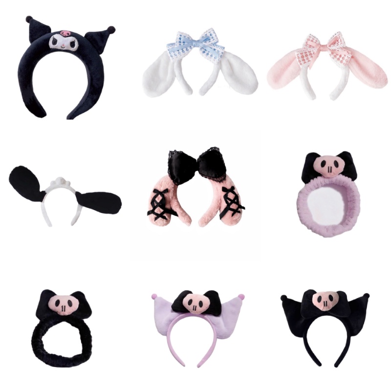 Kawaii ตุ๊กตาแถบคาดศีรษะของขวัญ Kitty Melody Kuromi น่ารัก Plushies อุปกรณ์เสริมผม