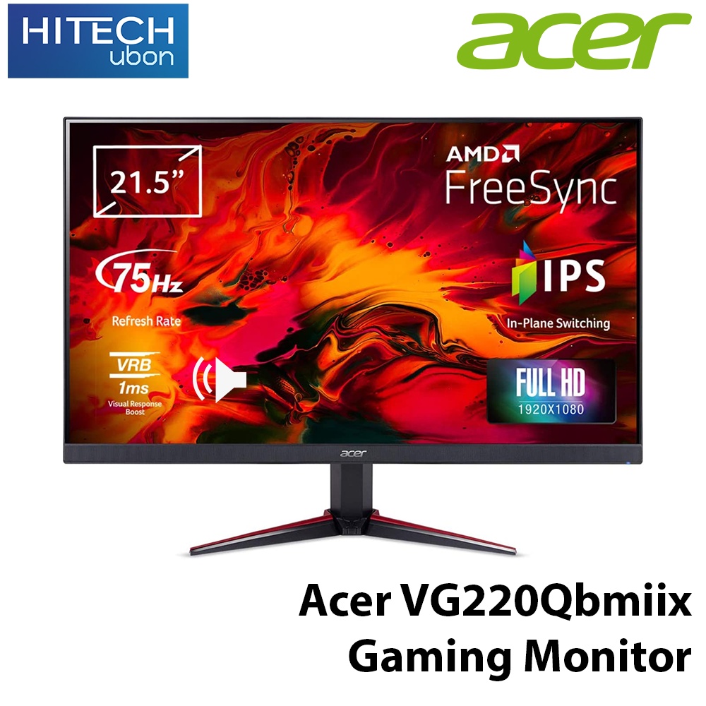 ACER 21.5” Nitro VG220Q bmiix (IPS, SPK, VGA, HDMI) 75Hz Gaminig Monitor จอคอมพิวเตอร์ [HITECHubon] #8