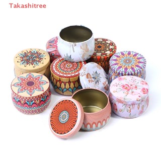 (Takashitree) กระปุกดีบุก สไตล์ชนเผ่า สําหรับใส่เครื่องประดับ ลูกอม DIY