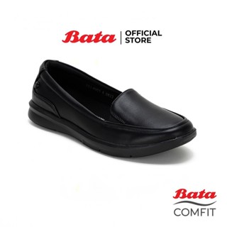 Bata บาจา รองเท้า Slip On รองเท้าทำงาน รองเท้าลำลอง รองเท้าแบบหุ้มส้น นุ่ม ใส่สบาย สำหรับผู้หญิง รุ่น STRIDE สีดำ 6516901