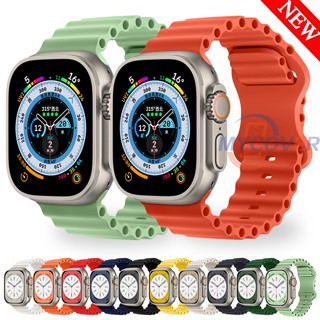 สายนาฬิกาข้อมือซิลิโคน สําหรับ Apple Watch Series Ultra 8 7 6 SE 5 4 3 2 1 iWatch ขนาด 49 มม. 45 มม. 41 มม. 44 มม. 42 มม. 40 มม. 38 มม.