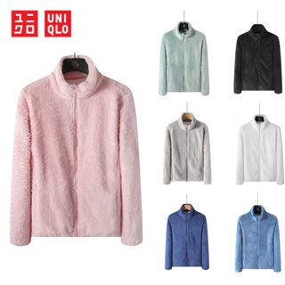 Uniqlo เสื้อแจ็กเก็ตกันลม ผ้าขนแกะ ให้ความอบอุ่น แฟชั่นฤดูหนาว สําหรับผู้หญิง