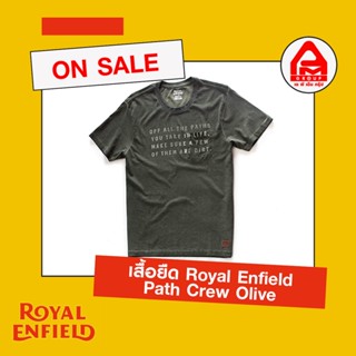 เสื้อยืด Royal Enfield ลาย Path Crew Olive