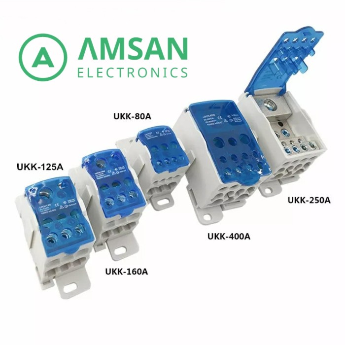 KekaStore Ukk80A Ukk160A Terminal Block 80A 160A กล่องแยกค่าไฟฟ้า