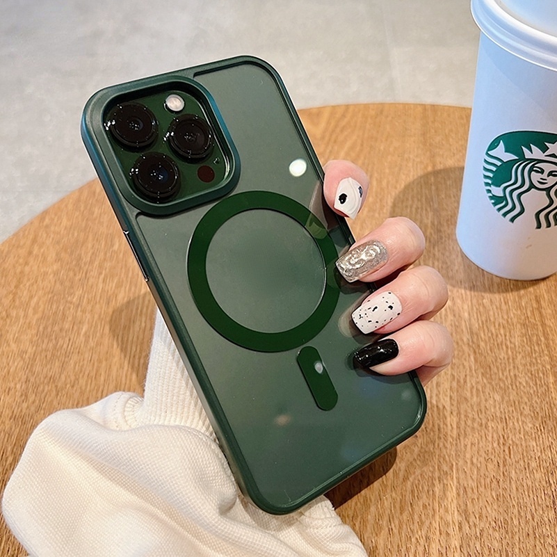 เคสโทรศัพท์มือถือ PC แข็ง แบบใส แม่เหล็ก สําหรับ iPhone 11 Pro Max 11 XR XS Max 13 12 mini