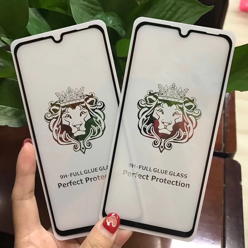 ฟิล์มกระจก 9H Glass เต็มจอ หัวสิงโต iPhone 11 12 13 14 15 Pro Max 16 Plus  X XS XS Max 7 Plus 8 Plus SE 2020 12 13 Mini ราคา ถูกที่สุด ดีลบีเคเค แกลเลอรีภาพที่ 2