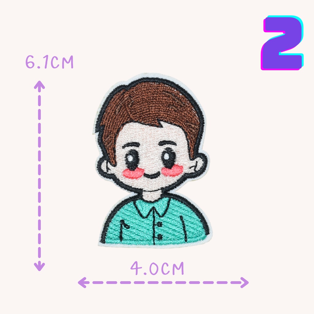 😄10บาททุกชิ้น😀ตัวรีดติดเสื้อ UC35 DIY:อาร์มติดเสื้อ ลายเด็กผู้หญิง เด็กผู้ชายน่ารัก ใช้เตารีดรีดติดลงผ้าได้เลยค่ะ - รูปที่ 2