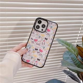 casetify【Hello Summer】เคสโทรศัพท์มือถืออะคริลิค แบบใส ดูดซับแม่เหล็ก พิมพ์ลายตัวอักษร สําหรับ iPhone 11 12 13 Pro Max 14 Plus 14 Pro Max