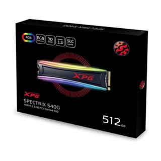 XPG SPECTRIX S40G RGB SSD Memory (เอสเอสดี) ความจุ 512GB M.2 2280 PCIe Gen3x4 NVMe 1.3 with Heatsink R3500/W3000MB/s