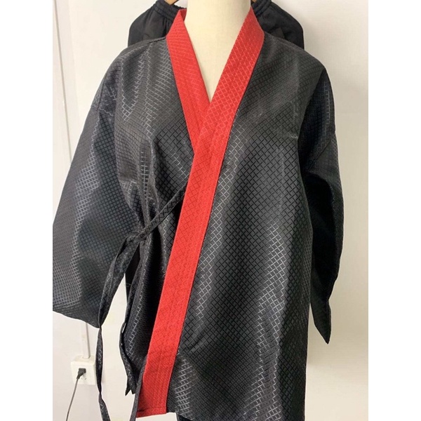 B8# ชุดฮับกิโด คอแดง Hapkido Uniform ชุดคาราเต้ ฮัปกิโด ชุดเทควันโด ชุดพุมเซ่ สีดำ ชุดกีโมโน ฮับกิโด