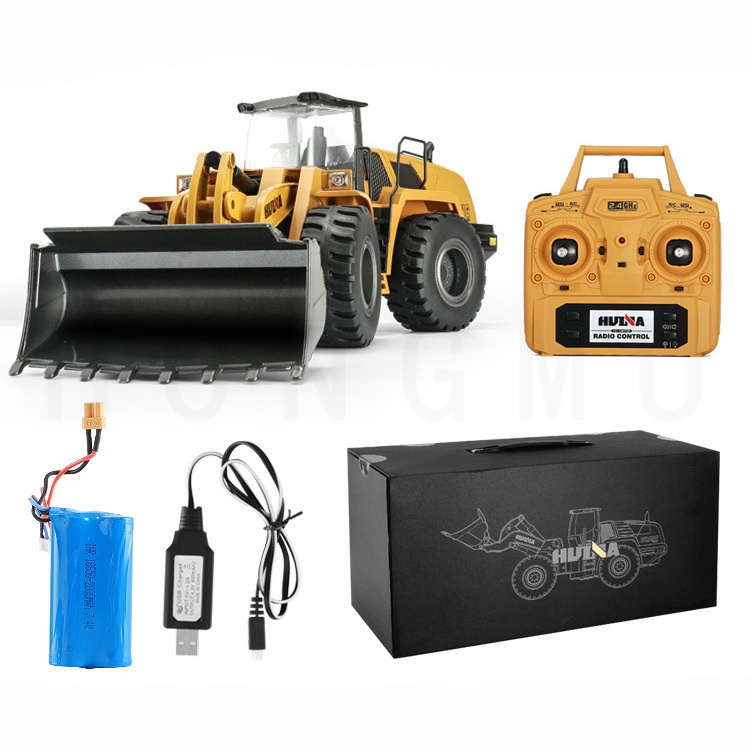 Huina RC รถบรรทุก 1:14 RC รถ 10 ช่องรีโมทคอนโทรล Excavator RTR 2.4GHZ Bulldozer รถบรรทุกโลหะผสมของเล