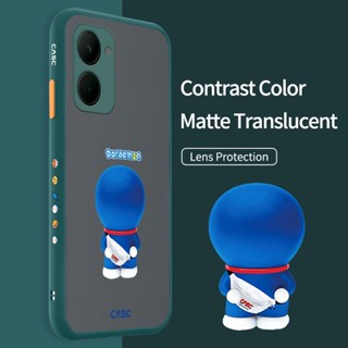 เคสโทรศัพท์มือถือ PC แข็ง แบบซิลิโคนใส ลายเกราะอ้วนน่ารัก สีฟ้า สําหรับ Realme C33