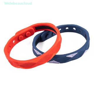 Widebeaucloud สร้อยข้อมือกีฬาไอออนลบป้องกันไฟฟ้าสถิตย์ สร้อยข้อมือคู่รักซิลิโคนสมดุลพลังงาน
