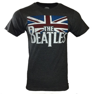 Lint9 THE BEATLES เสื้อยืดแขนสั้น พิมพ์ลายโลโก้ John Lennon Rock สไตล์วินเทจ พลัสไซซ์ สําหรับผู้ชาย