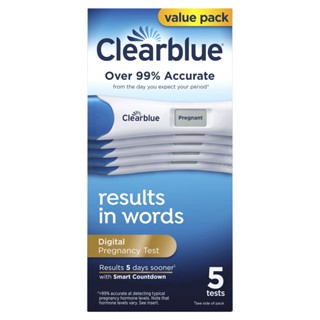 Clearblue ที่ตรวจครรภ์ดิจิตอล Digital Pregnancy Test แบบ 5 ชิ้น นำเข้าจาก USA