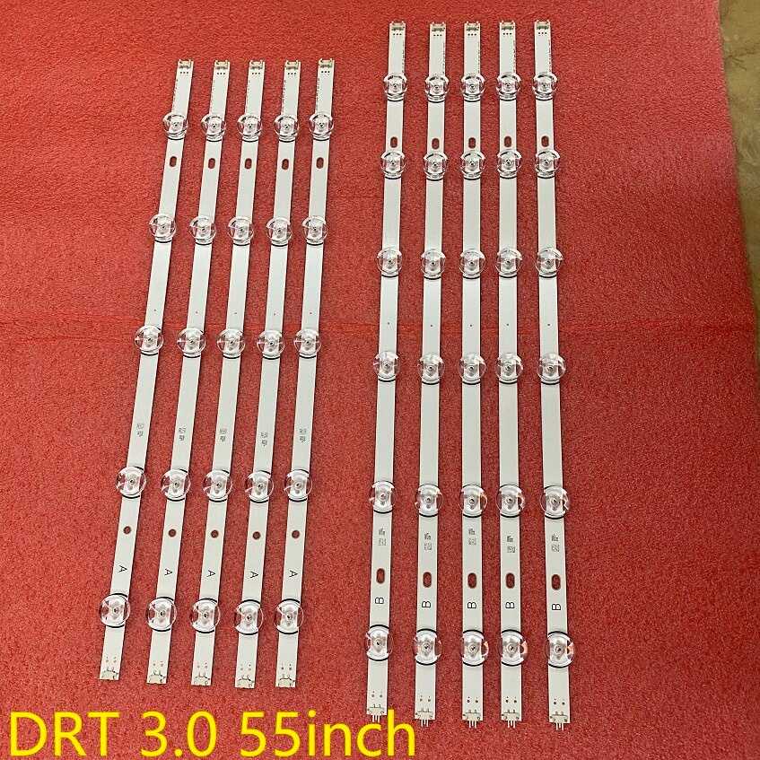 10 ชิ้น/เซ็ต Backlight ชุด 55 นิ้วสําหรับ LG 55LF5850, 55LF592V tv Backlight strip plug and play