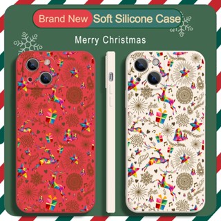 เคสโทรศัพท์มือถือ ซิลิโคนนิ่ม กันกระแทก ลาย Merry Christmas สําหรับ iPhone 14 Pro 13 12Pro Max 11