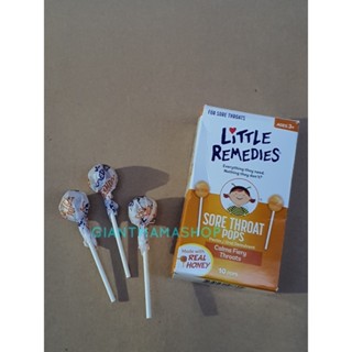 Little Remedies ลูกอมบรรเทาอาการไอ เจ็บคอ สำหรับเด็ก Sore Throat Pops นำเข้าจากอเมริกา