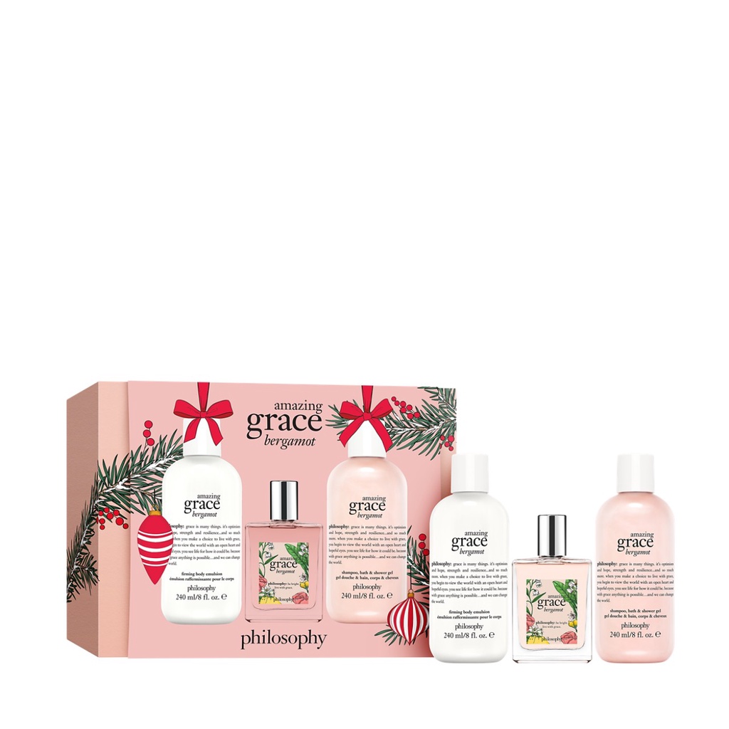 Shopee Thailand - Philosophy Amazing Grace Bergamot Set (Shower Gel 240ml + EDT 60ml + Emulsion 240ml)