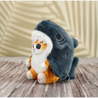 COD ตุ๊กตาผ้า รูปแมวฉลามน่ารัก หมอนตุ๊กตา ตุ๊กตาฉลาม ของเล่นสําหรับเด็ก ของขวัญวันเกิด