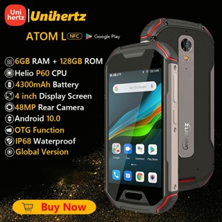 Unihertz Atom L Rugged Waterproof Unlocked 6GB 128GB Smartphone Android 11 Cellphone 8MP 48MP Dual Sim NFC Mobile Phones