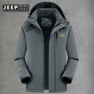 JEEP SPIRIT 1941 ESTD เสื้อแจ็กเก็ต ผ้าฟลีซ กันน้ํา กันลม ให้ความอบอุ่น สําหรับผู้ชาย