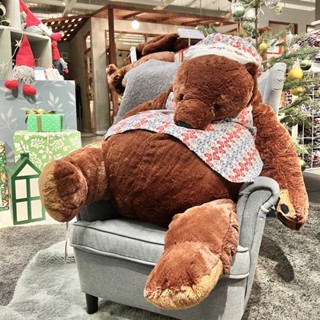 🐻  [หมีเหี่ยว]พร้อมส่ง ตุ๊กตาหมีสีน้ำตาล ตัวใหญ่ IKEA DJUNGELSKOG ยุงเงลสกูก