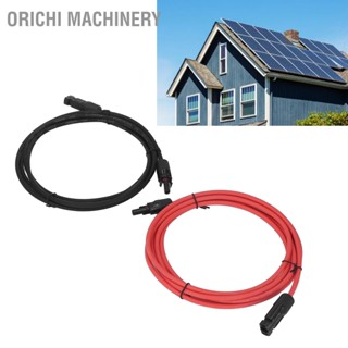 Orichi Machinery สายเคเบิลต่อขยายพลังงานแสงอาทิตย์ 10AWG พร้อมตัวเชื่อมต่อตัวผู้ ตัวเมีย สีแดง สีดํา สําหรับใช้กลางแจ้ง 2 ชิ้น