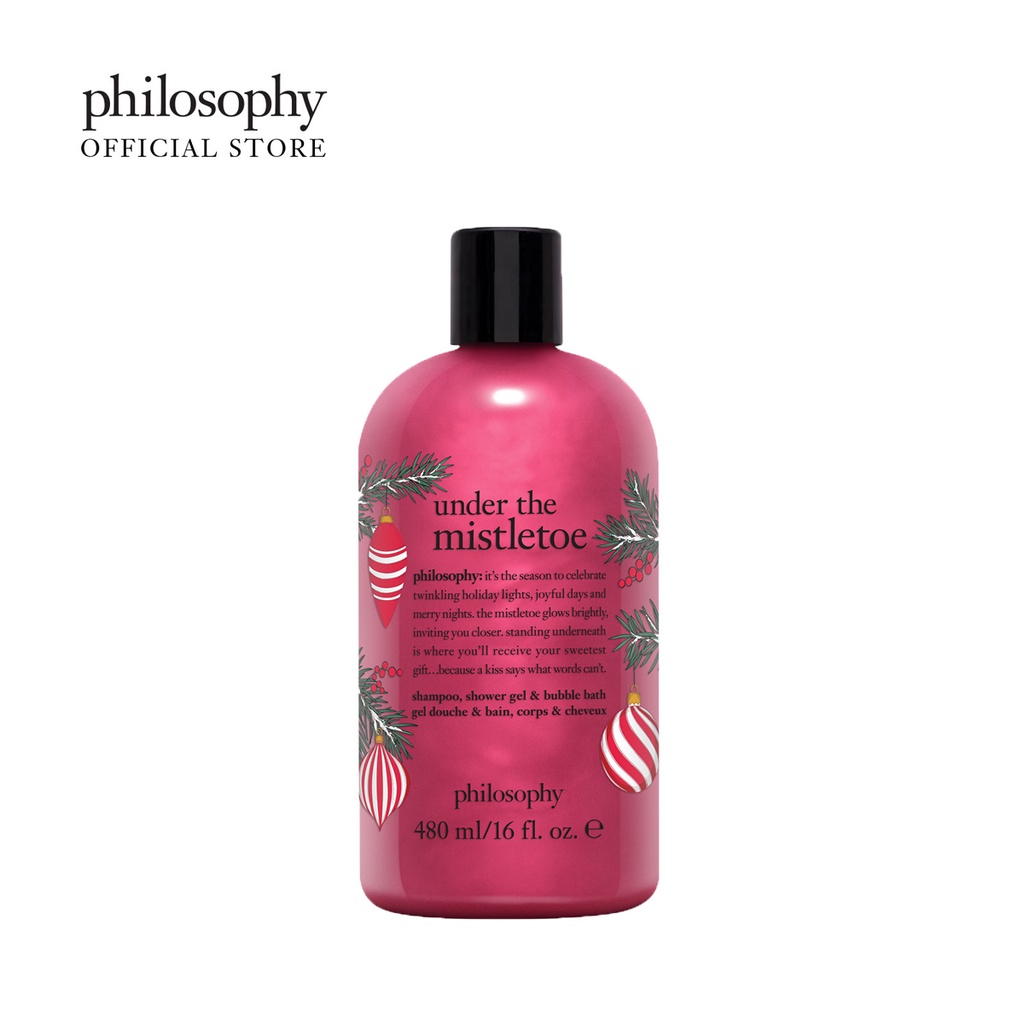 Shopee Thailand - Philosophy Under the Mistletoe Shampoo, Shower Gel & Bubble Bath 480ml