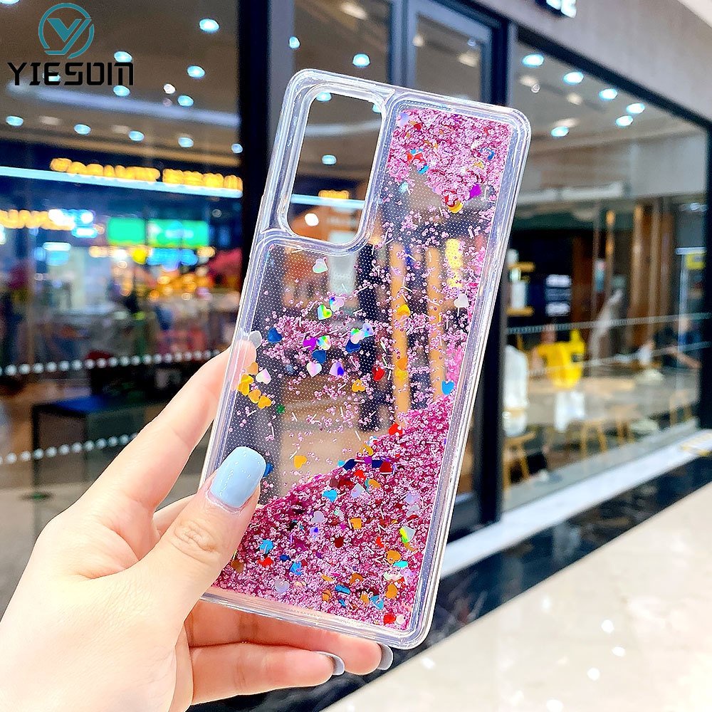 Liquid Quicksand Bling Glitter เคสโทรศัพท ์ สําหรับ Samsung Galaxy S22 Ultra Note 20 Plus 10 9 8 ซิลิโคนอ ่ อนนุ ่ มปกหลัง