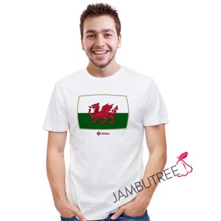 Jambutree 2022 FIFA World Cup Logo Qatar Wales Football Team Supporter T-Shirt Streetwear Tee Bola Sepak Tshirt Baju