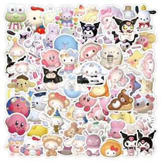 【100 ชิ้น】3D Sario Stickers Kuromi Melody สติกเกอร์การ์ตูน สติ๊กเกอร์น่ารัก สติ๊กเกอร์กันน้ำสำหรับแล็ปท็อป