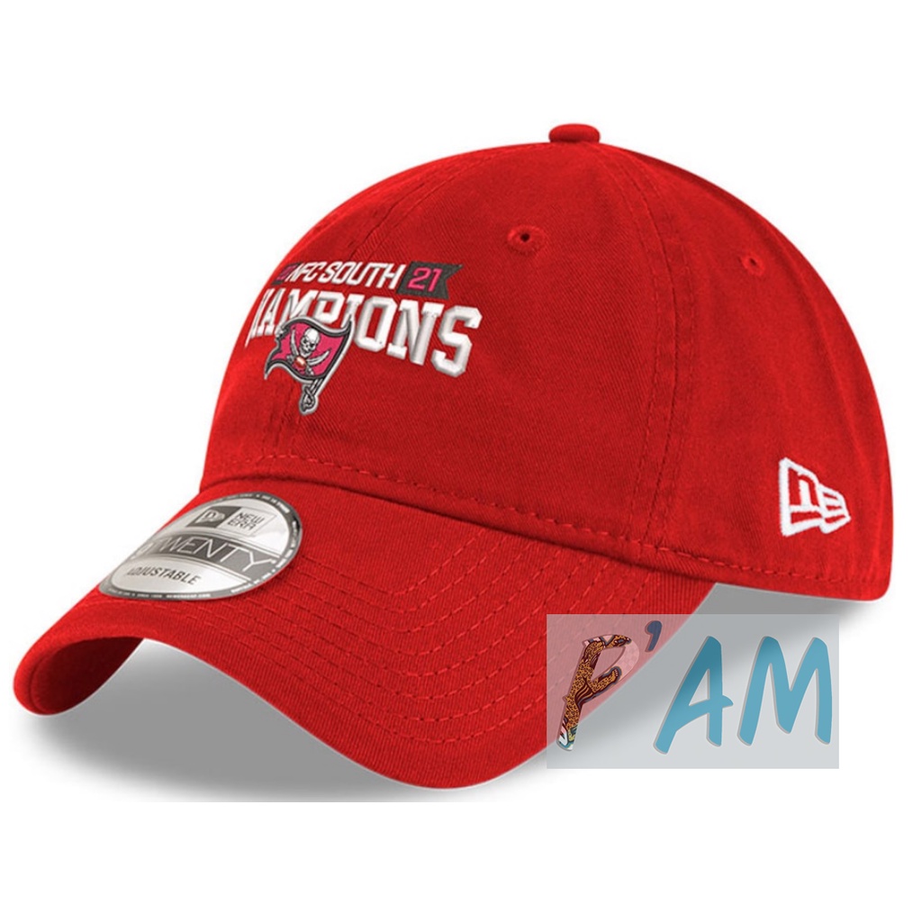 หมวกใหม่ ของแท้ Tampa Bay Buccaneers New Era 2021 NFC South Division Champions 9TWENTY Adjustable Ha