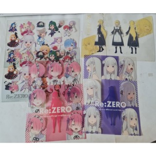 ของสะสมอนิเมะจาก เรื่อง Re:Zero Ichiban Kuji Prize Beautiful Plastic Clear Art Sheet  ลิขสิทธิ์แท้ japan