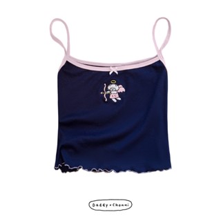 DADDY | Cupid tank top เสื้อสายเดี่ยว ปักน้องคิวปิดสุดน่ารัก สีกรม