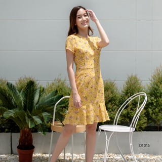 AMILA Dress AM-D1015 ชิฟฟอนอังโกร่า แขนสั้น IGPU22-6