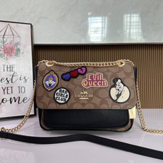 Coach CC152 Disney X Coach Klare Crossbody 25 In Signature Canvas With Patches