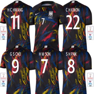 เสื้อกีฬาแขนสั้น ลายทีมชาติฟุตบอลชั้นนํา South Korea 2022-23 ไซซ์ S-4XL 22-23