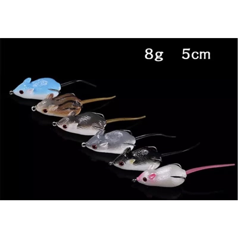 1-2วัน(รวดเร็วทันใจ)  เหยื่อหนูปลอม  ตกปลา  มี 6 สี  สองขนาด 8g,11g 【Aries168】